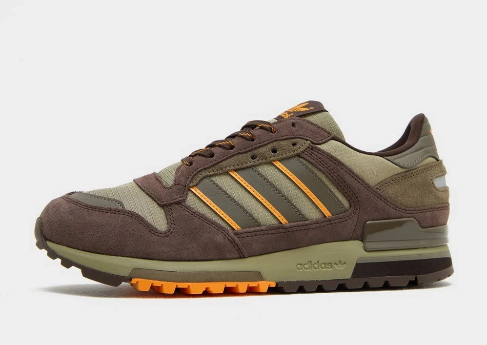 adidas Originals ZX 600 Trainers in Dark Brown and Orbit Green