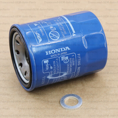 15400-RTA-003 GENUINE OEM ENGINE OIL FILTER w/ DRAIN PLUG WASHER