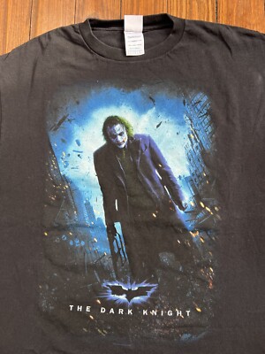 Vintage The Dark Knight Batman Movie T-shirt 2008 Joker Heath