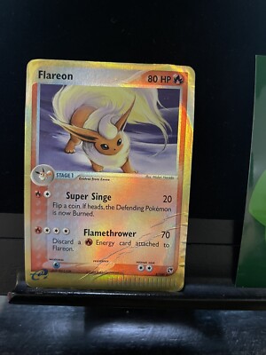 Flareon 5/100 Sandstorm E-READER Vintage Reverse Holo Pokemon Card
