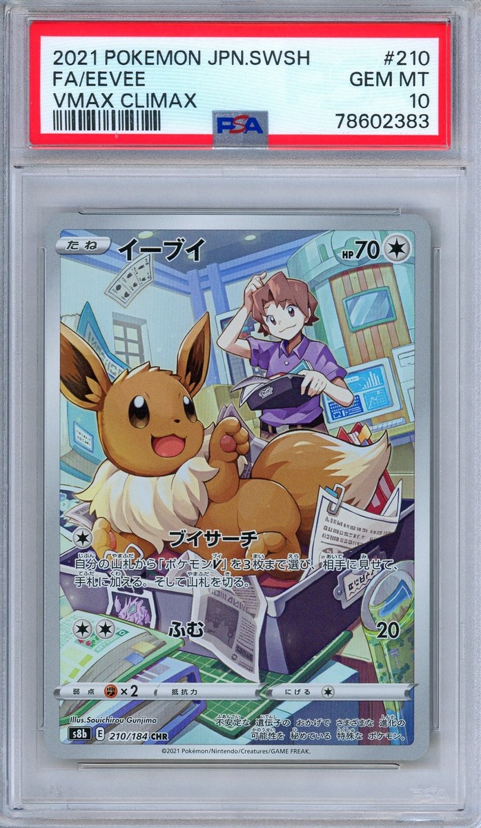 PSA 10 Eevee 210/184 Character Rare Art VMAX Climax Japanese
