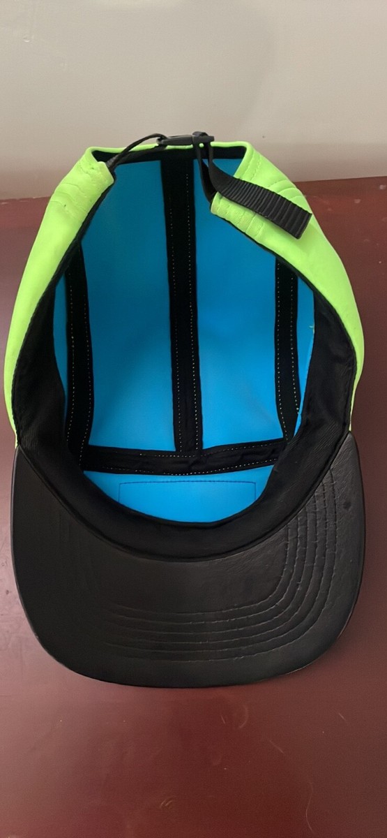 supreme green neoprene camp cap w black leather brim, 9/10. | eBay