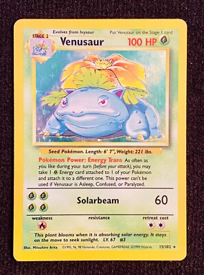 Pokemon Venusaur Rare 15/102 Base Set card | eBay