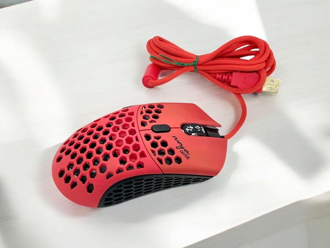 FinalMouse Air58 Ninja Cherry Blossom Red Gaming Mouse Lightweight