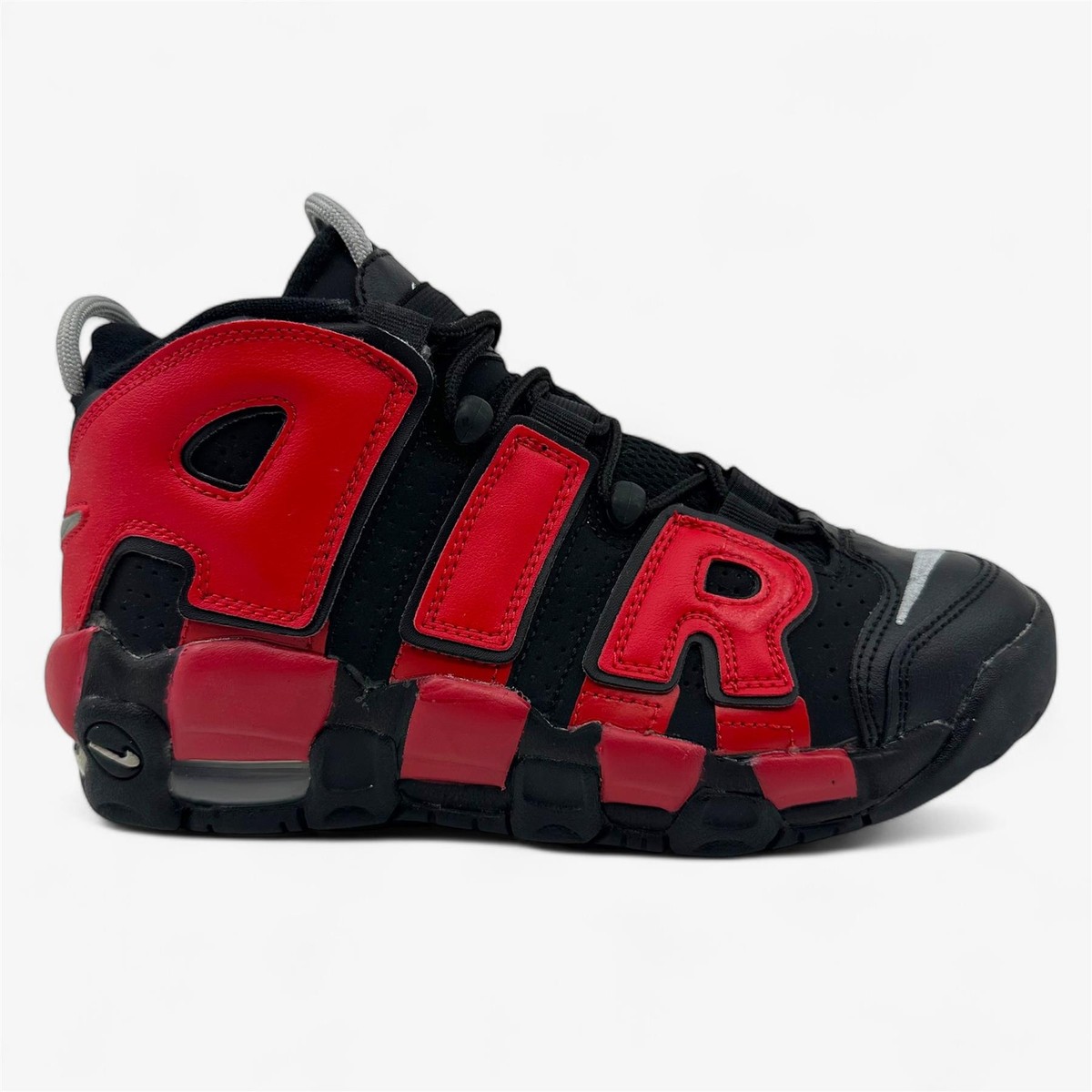 Nike Air More Uptempo GS Black University Red Kids Athletic