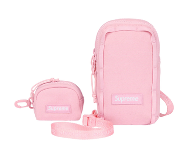 Supreme Camera Bag + Mini Pouch light Pink SS25 Water Resistant
