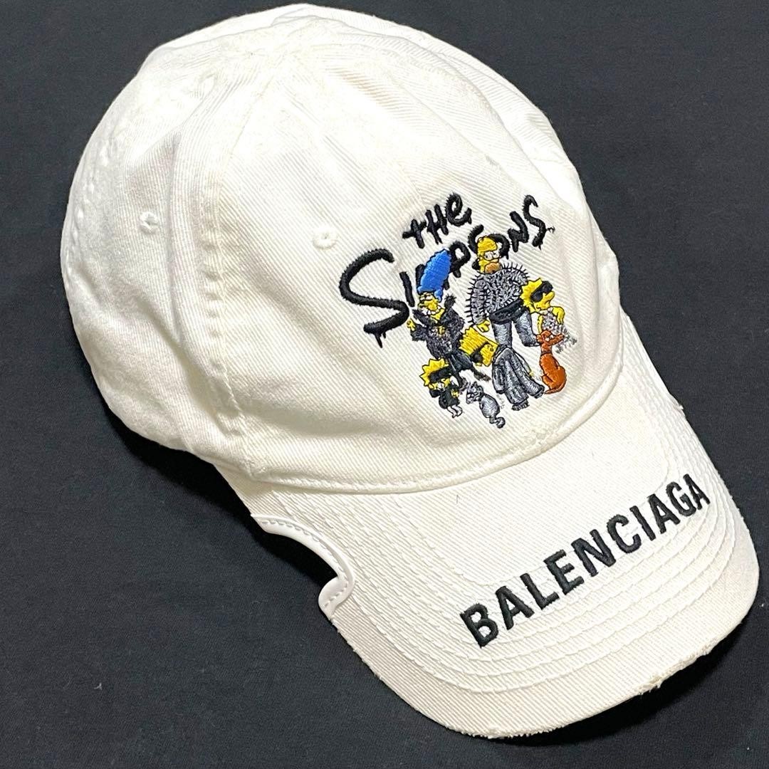Rare Balenciaga x The Simpsons collaboration cap in white with