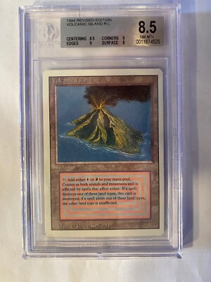 Volcanic Island Revised MTG BGS 8.5/9/9/8 Grade 8.5 NM-MT+ (RG
