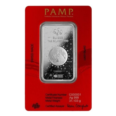 1 oz Silver Bar - PAMP Legend of the Azure Dragon .999 Fine Silver