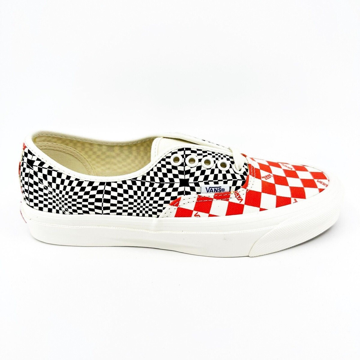 Vans Vault OG Authentic LX (Canvas) Logo Checkerboard Flame Black