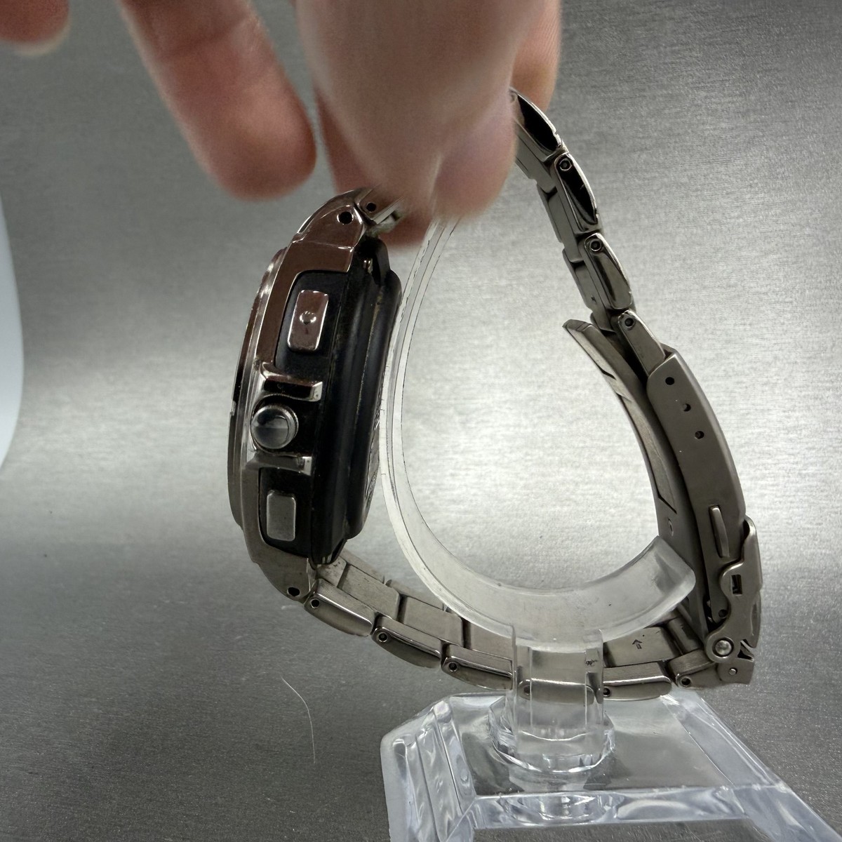 Toyota Crown Smart Key Watch Men 42mm Black Dial Titanium Solar