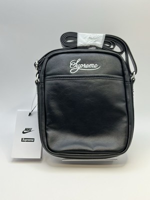 Supreme x Nike Leather Shoulder Bag - Black - NEW - HJ7964-045 | eBay