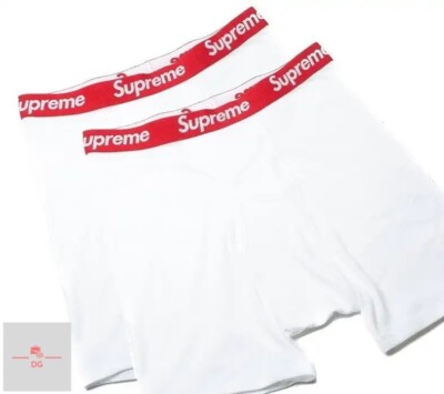 SUPREME/ HANES BOXER BRIEFS Underwear/BLACK**WHITE/ (TWO BOXER