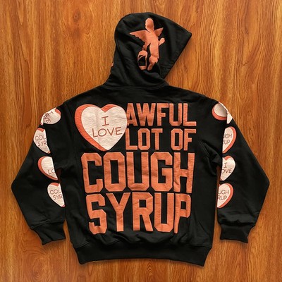 That's A Awful Lot Of Cough Syrup Valentine's Hoodie by Desto Dubb