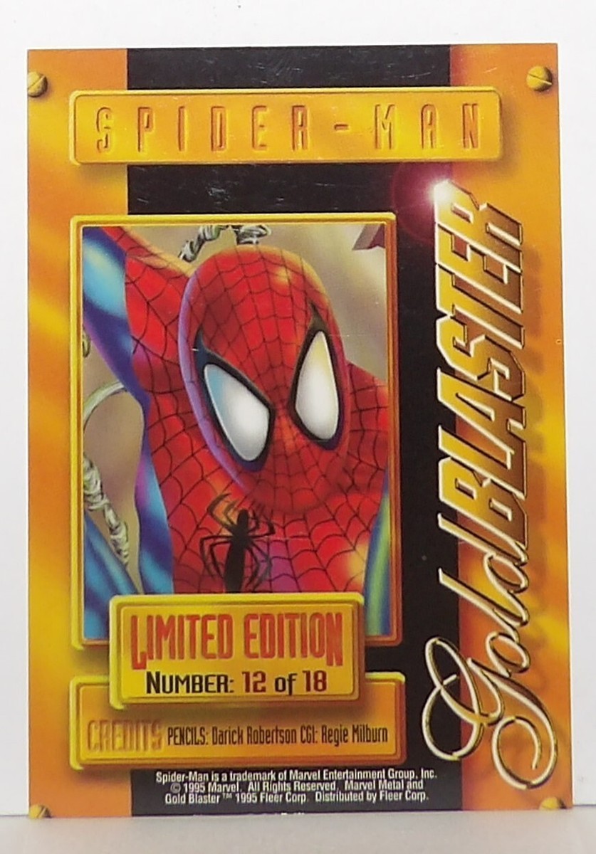 Marvel 1995 Fleer Metal Gold Blaster #12 Spider-Man Limited