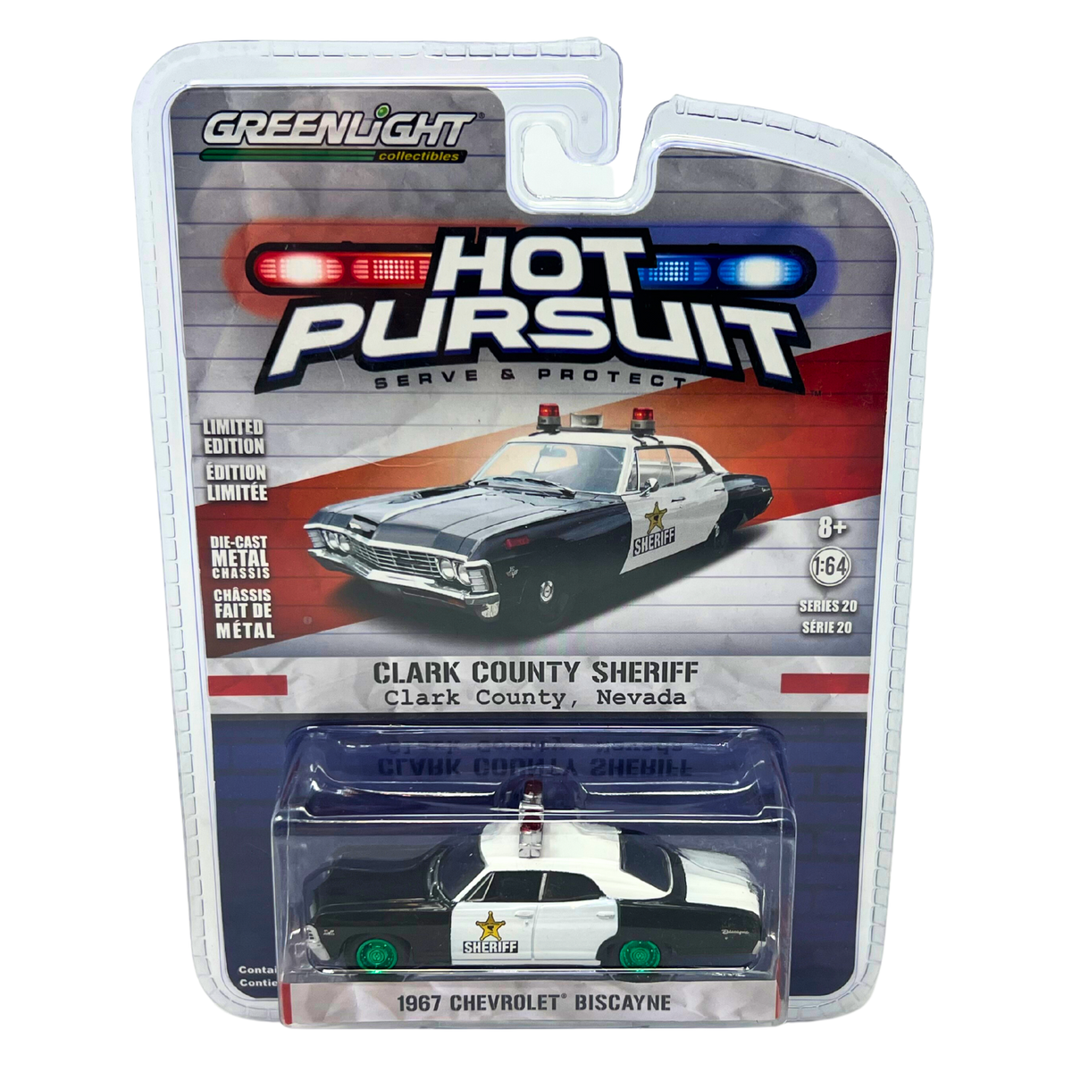 Greenlight Hot Pursuit 1967 Chevrolet Biscayne Green Machine 1:64