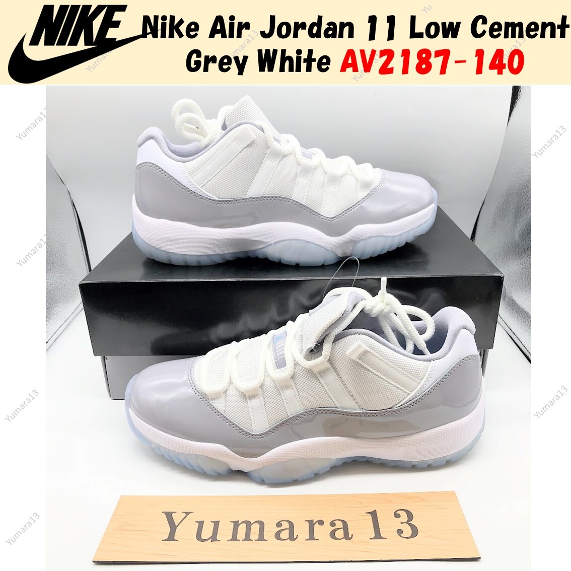 Nike Air Jordan 11 Low Cement Grey White AV2187-140 Men's Size | eBay
