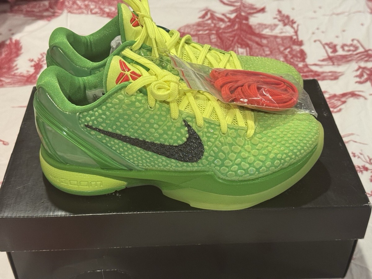 Size 5.5 - Nike Zoom Kobe 6 Protro Low Grinch for sale online | eBay