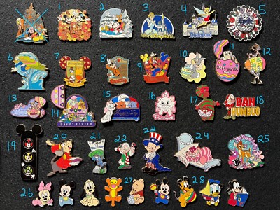 2001 to 2011 Misc. Disney Pins - 28 pins in all to choose from U