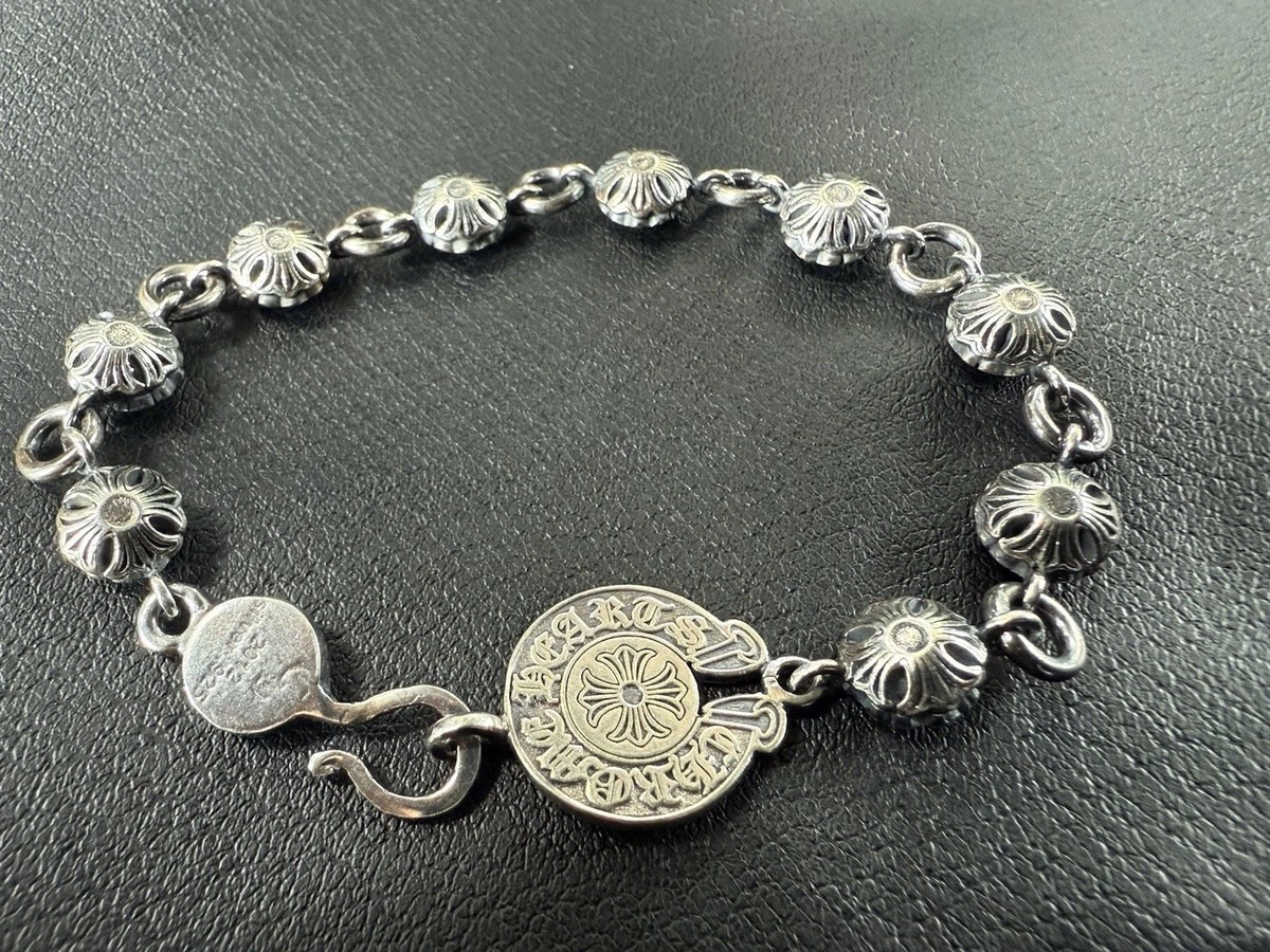 Chrome Hearts Custom Crosses Charm Bracelet Men Silver .925 Hand