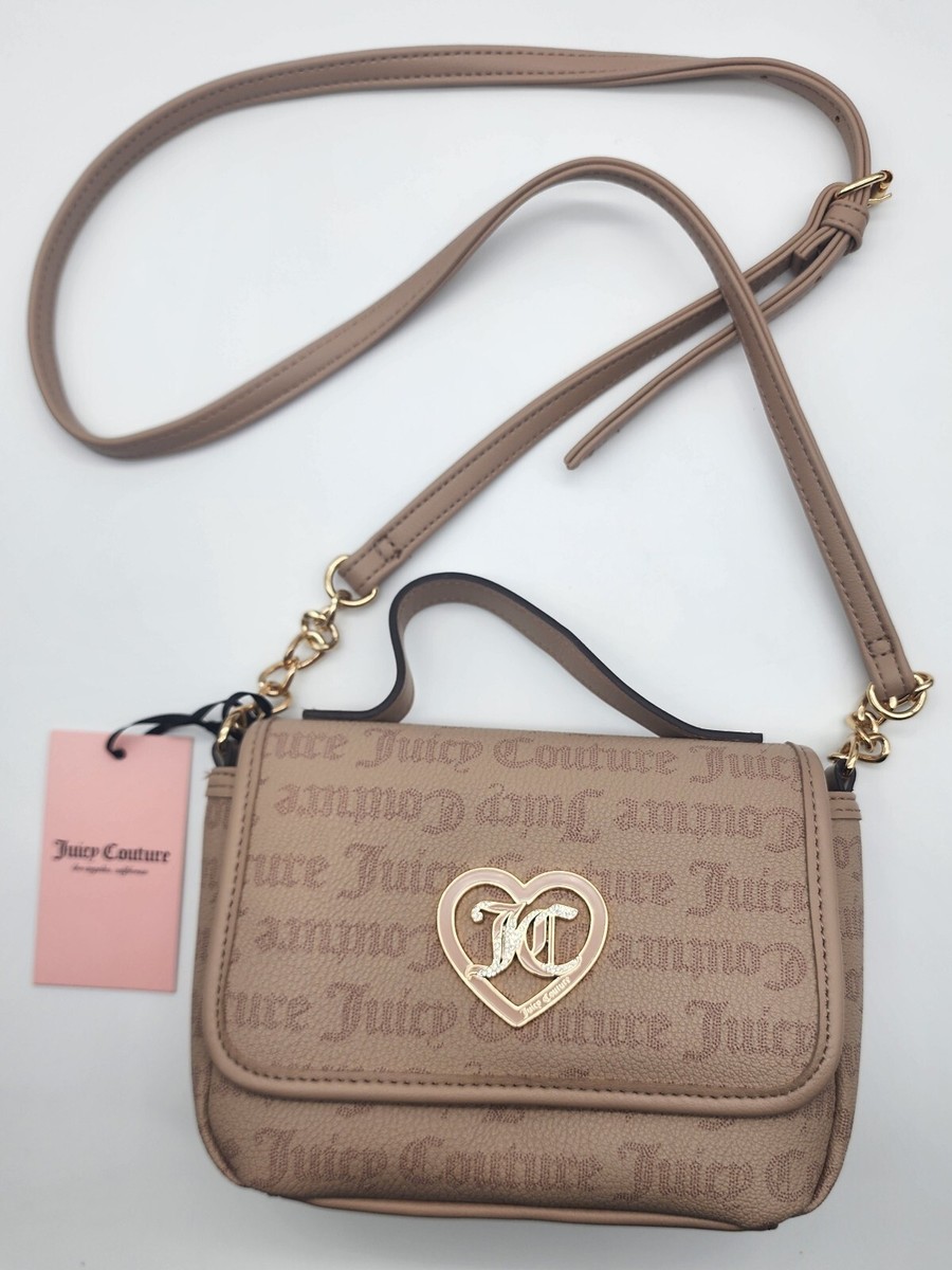 NWT Juicy Couture Flawless Flap Crossbody - Sandstone Gothic Dots