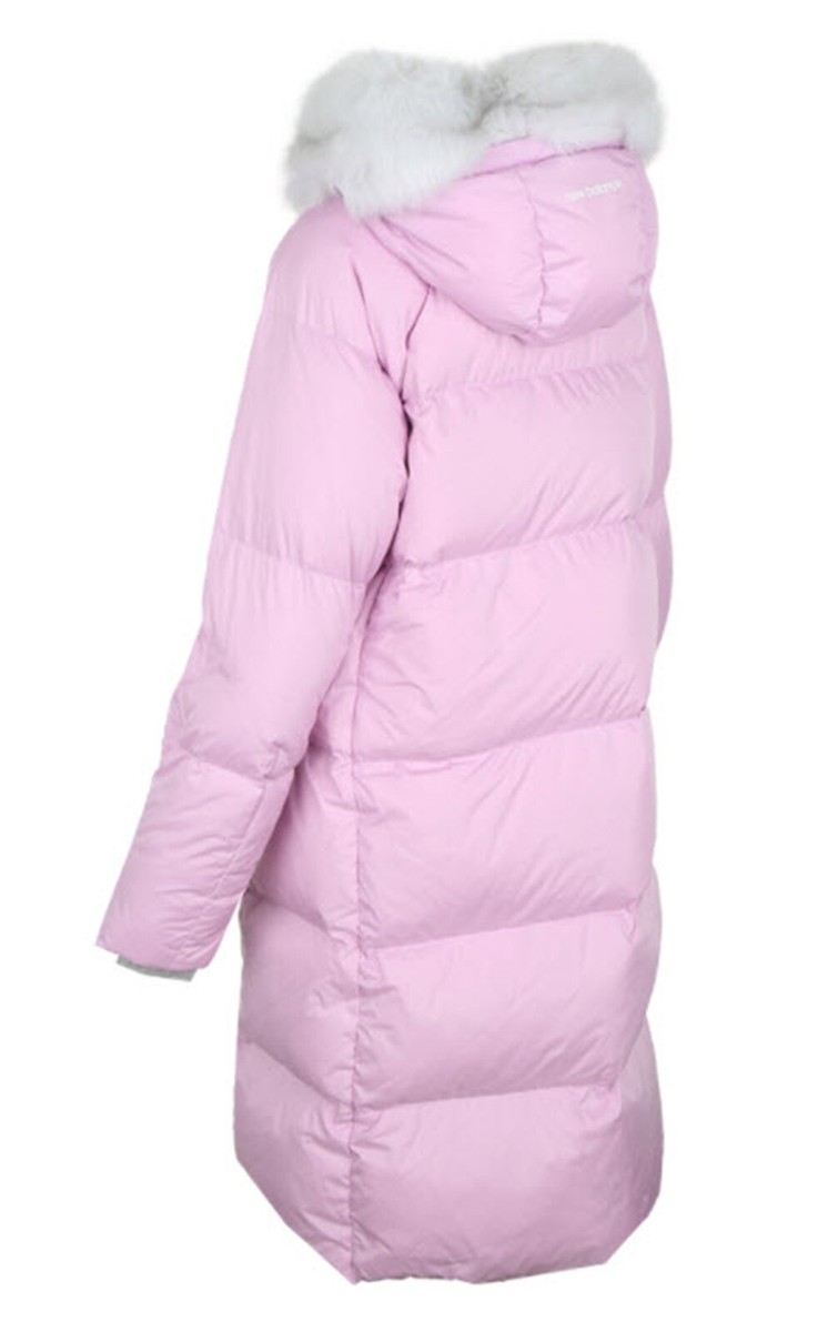 New Balance Women UNI Goose Down Athletic Purple Parka Top Jackets