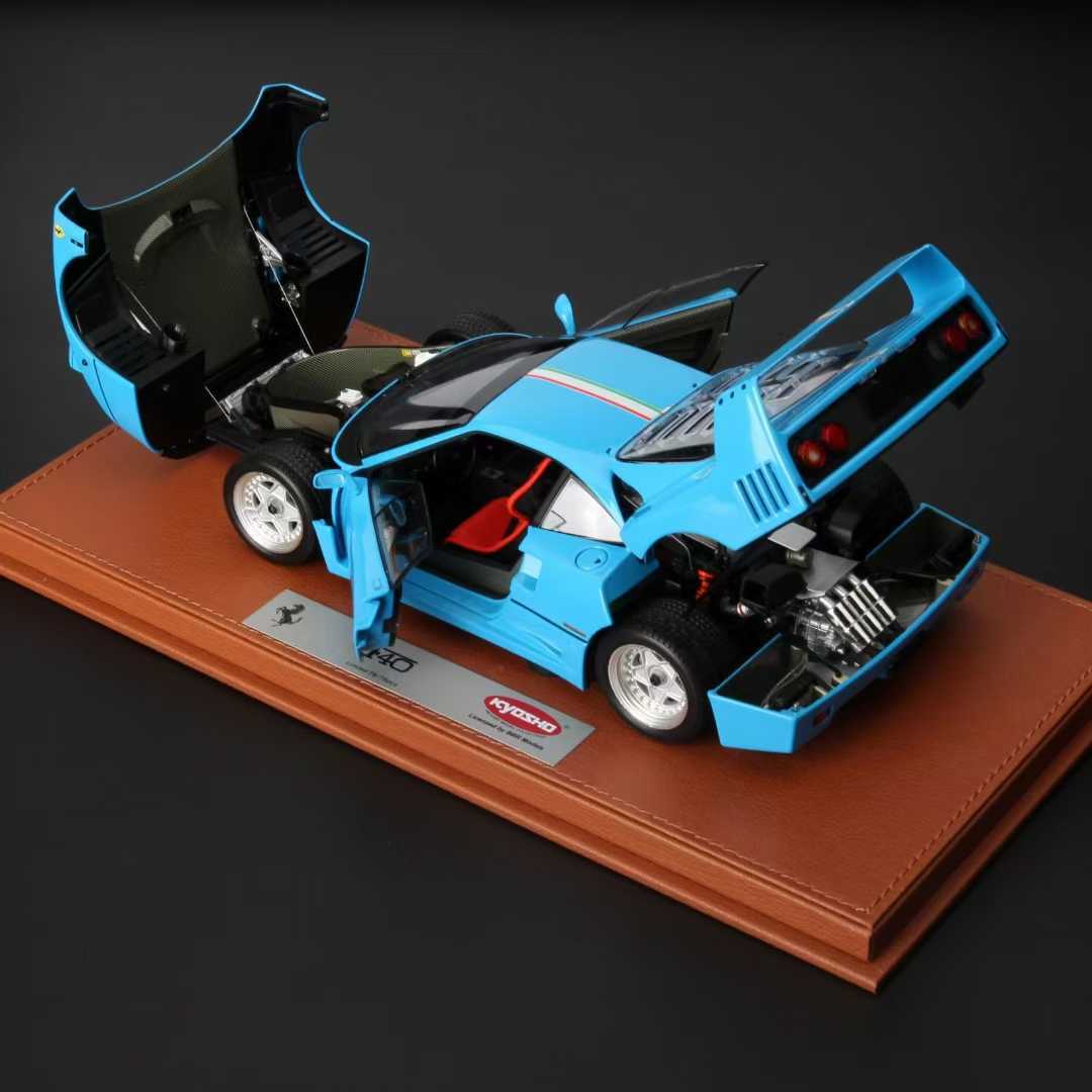 Kyosho x BBR 1:18 Ferrari F40 Blue Limited Diecast Car Model Fully
