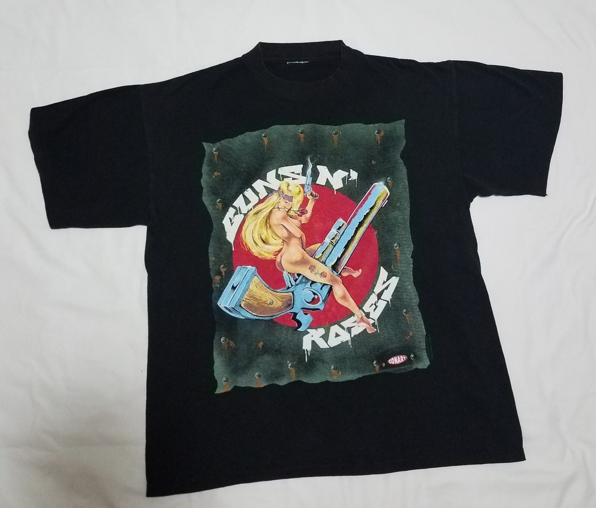 Rare CONART Design Vintage GUNS N' ROSES 91 - 92 Original T Shirt