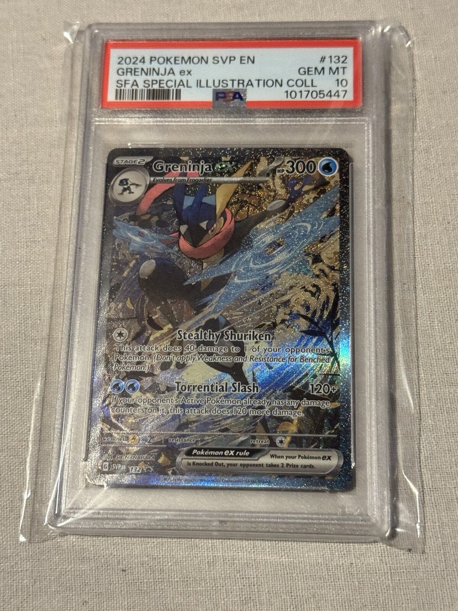 PSA 10 GEM MINT Greninja ex SVP 132 Pokemon Shrouded Fable Black