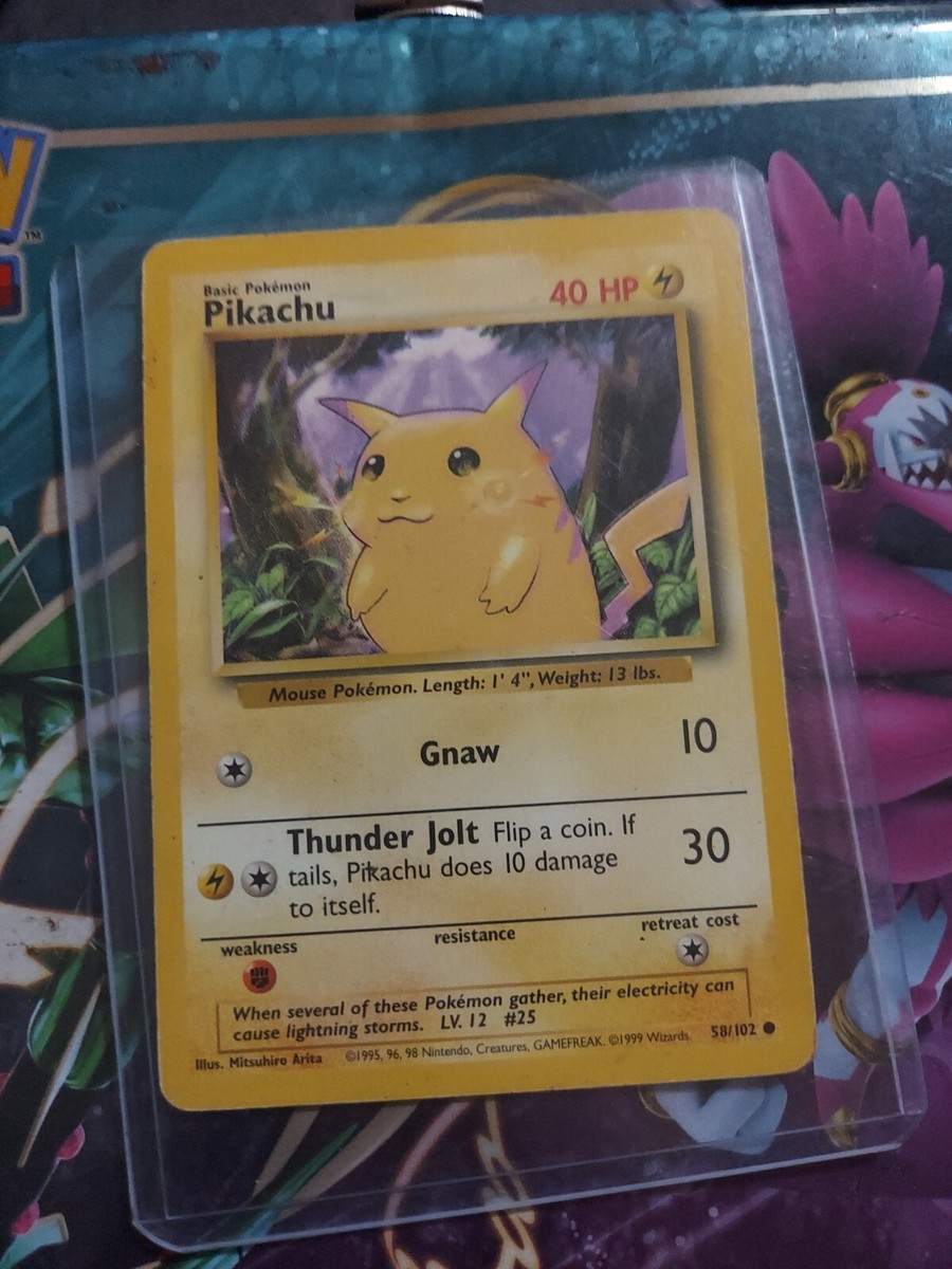 1st Edition Pikachu 58/102 Base Set Vintage 1995 Pokemon Card | eBay