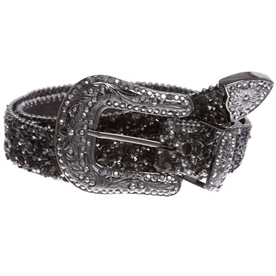 Western Cowboy Rhinestone Bling Mesh Stone Belt - Multi Color