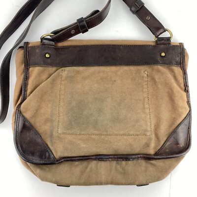 VTG Rugby Polo Ralph Lauren Canvas Leather Shoulder Messenger Bag