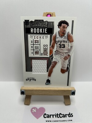 2020 Tre Jones Contenders Auto RC Spurs