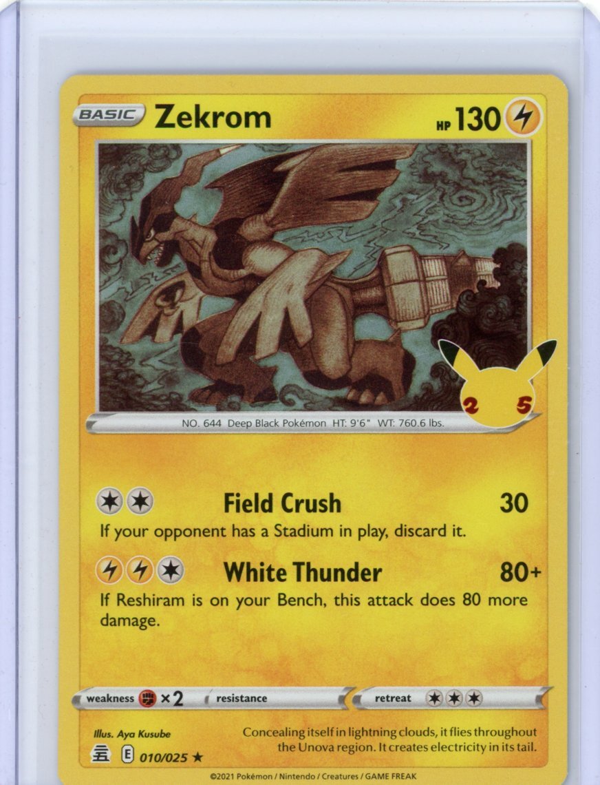 Zekrom 010/025 Holo Rare - 2021 25th Anniversary Celebrations