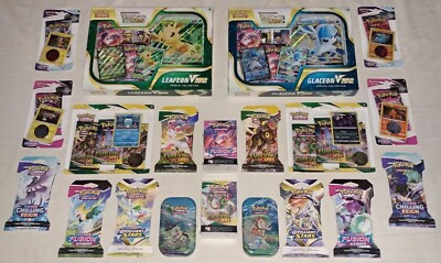 Pokemon Leafeon & Glaceon VStar Special Collection Boxes w/ Build