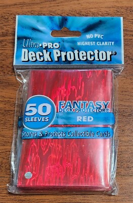 Ultra Pro Fantasy Deck Protector, Red, Very Rare Vintage Used