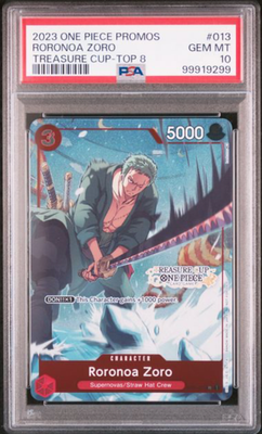 PSA 10 One Piece Card 2023 Roronoa Zoro ST01-013 Promo Treasure