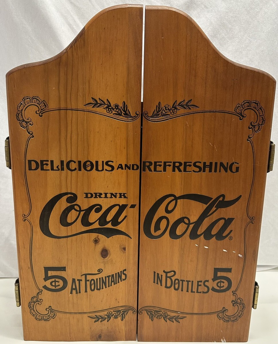 Collectors Edition Coca-Cola Wooden Cabinet with Removable Insert