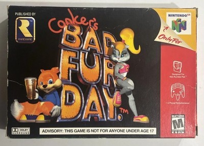 Conker's Bad Fur Day - Nintendo 64 N64 Complete in Box CIB