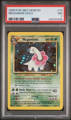 PSA 7 Meganium Holo 10/111 Neo Genesis 2000 Pokemon Card | eBay