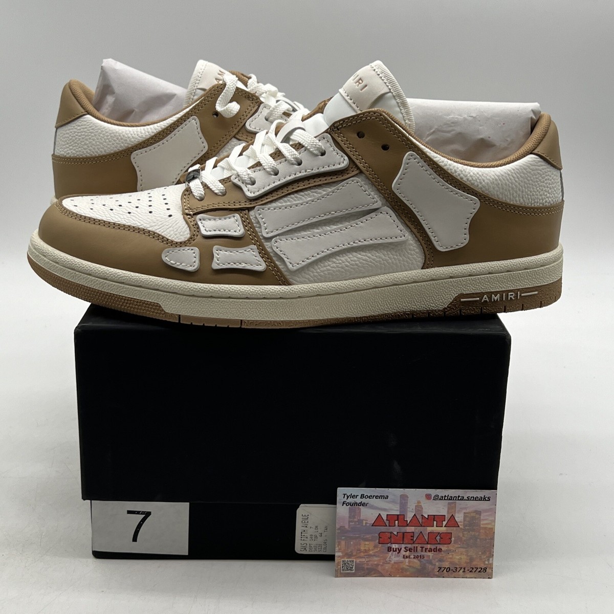 Size 11 - Amiri Skel Top Low 'Tan' Sneakers | eBay