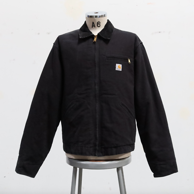 Vintage Carhartt Detroit Blanket Lined Work Jacket Wip Black Made