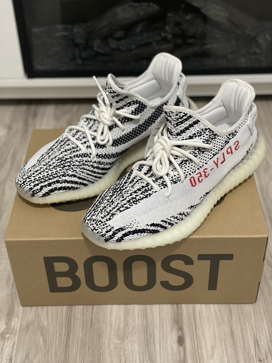 Adidas Yeezy Boost 350 V2 “Zebra” White Black Red CP9654 Men's