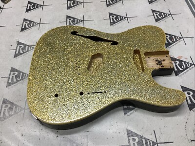 Warmoth Tele Thinline Semi Hollow Electric Guitar Body Ash Gold