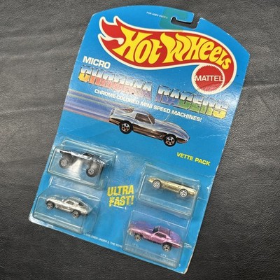1989 HOT WHEELS MATTEL MICRO CHROMA RACERS VETTE PACK 4975 80s 90s