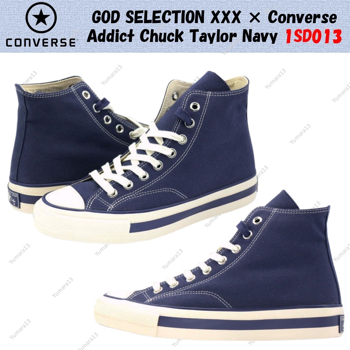 GOD SELECTION XXX × Converse Addict Chuck Taylor Navy 1SD013 Men's