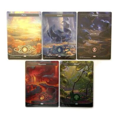 MTG UNFINITY BORDERLESS PLANETARY GALAXY FOIL BASIC LAND 5SET NM