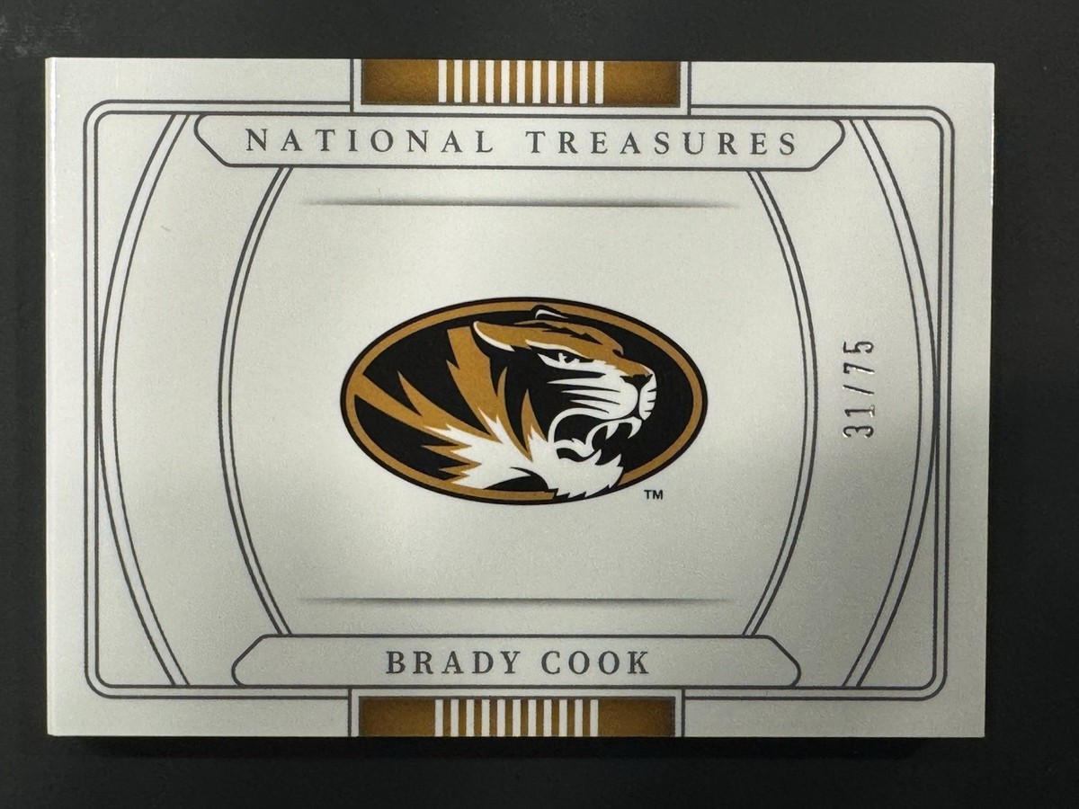 Brady Cook 2025 Panini National Treasures Rookie Patch AUTO