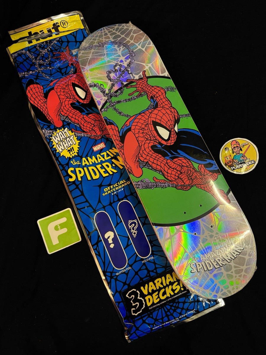 RARE Amazing Spiderman 301 Holofoil HUF Skateboard Deck Pack