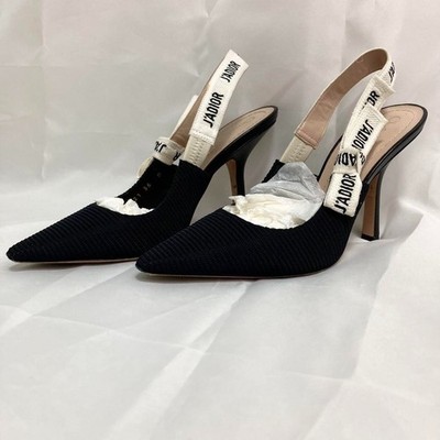 Christian Dior J'Adior Slingback Pumps Sandals Ribbon MADE IN